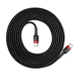 Кабель Baseus Cafule Type-C to Type-C PD2.0 60W 20V 3A 2M Черный/Красный (CATKLF-H91) - Зображення 3