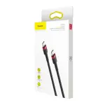 Кабель Baseus Cafule Type-C to Type-C PD2.0 60W 20V 3A 2M Черный/Красный (CATKLF-H91) - Зображення 7