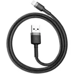 Кабель Baseus Cafule USB 2.0 to Lightning 1.5A 2M Чорний/Сірий (CALKLF-CG1) - Зображення 2