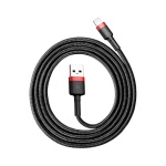 Кабель Baseus Cafule USB 2.0 to Lightning 1.5A 2M Чорний/Червоний (CALKLF-C19) - Зображення 2