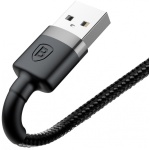 Кабель Baseus Cafule USB 2.0 to Lightning 2.4A 1M Чорний/Сірий (CALKLF-BG1) - Зображення 3