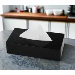 Серветниця під серветки із складанням 24×11,8×6 см чорна - Зображення 2