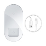 Бездротовий зарядний пристрій Baseus Simple 2 in 1 AirPods Pro Білий (WXJK-C02) - Зображення 4