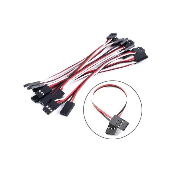 50 шт - Сервокабель Futaba 22AWG Male - Male (10 см)