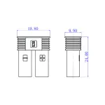 50 шт - Конектори AMASS EC5 Female - Зображення 2