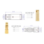 Конектори силові AMASS PLUG 4.0MM 3шт - Зображення 2