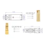 Конектори силові AMASS PLUG 4.0MM 3шт - Зображення 2