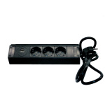 Меблева розетка кухонна (горизонтальна)  3 x 16 А , USB A+C 3,4 А, метал + провід 3 x 1.5 mm² - Зображення 3