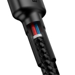 Кабель Baseus Cafule Type-C to Type-C PD2.0 60W 20V 3A 1M Чорний/Сірий (CATKLF-GG1) - Зображення 3