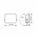 LED прожектор VIDEX F3 20W 5000K 220V Black (VLE-F3-0205B) - Зображення 2