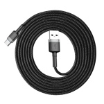 Кабель Baseus Cafule USB 2.0 to Type-C 2A 2M Чорний/Сірий (CATKLF-CG1) - Зображення 5