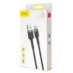Кабель Baseus Cafule USB 2.0 to Type-C 2A 3M Чорний/Сірий (CATKLF-UG1) - Зображення 6