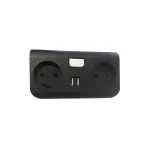 Колодка двійник лінійний з 2 USB 1A TNSy