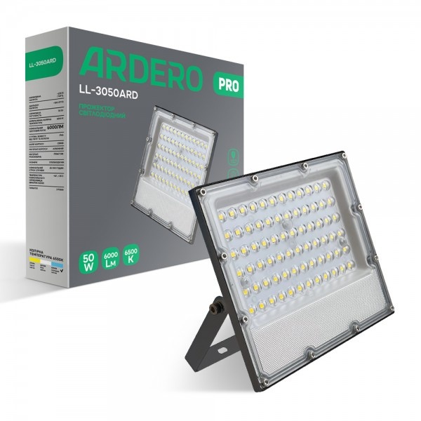 Світлодіодний прожектор Ardero LL-3050ARD 50W 6000Lm 6500K