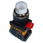 Кнопка ABLFP-22 прозорий d22мм неон/240В 1з+1р IEK (BBT20-ABLFP-K08)