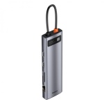 USB Hub Baseus Metal Gleam Series 11-in-1 Multifunctional Type-C Сірий (CAHUB-CT0G) - Зображення 4