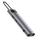 USB Hub Baseus Metal Gleam Series 11-in-1 Multifunctional Type-C Сірий (CAHUB-CT0G) - Зображення 5