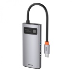 USB Hub Baseus Metal Gleam Series 4-in-1 Multifunctional Type-C Сірий (CAHUB-CY0G) - Зображення 3