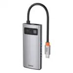 USB Hub Baseus Metal Gleam Series 4-in-1 Multifunctional Type-C Сірий (CAHUB-CY0G) - Зображення 3