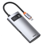 USB Hub Baseus Metal Gleam Series 4-in-1 Multifunctional Type-C Сірий (CAHUB-CY0G) - Зображення 5