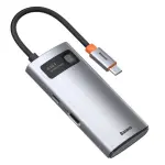 USB Hub Baseus Metal Gleam Series 4-in-1 Multifunctional Type-C Сірий (CAHUB-CY0G) - Зображення 5