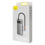 USB Hub Baseus Metal Gleam Series 4-in-1 Multifunctional Type-C Сірий (CAHUB-CY0G) - Зображення 6