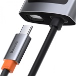 USB Hub Baseus Metal Gleam Series 4-in-1 Multifunctional Type-C Сірий (CAHUB-CY0G) - Зображення 7
