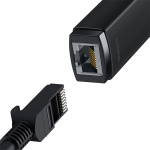 USB Hub Baseus Lite USB-A to RJ45 Ethernet 100Mbps Чорний (WKQX000001) - Зображення 2