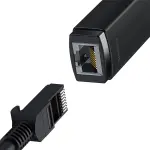 USB Hub Baseus Lite USB-A to RJ45 Ethernet 100Mbps Чорний (WKQX000001) - Зображення 2