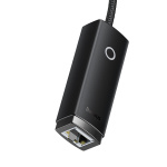 USB Hub Baseus Lite USB-A to RJ45 Ethernet 100Mbps Чорний (WKQX000001) - Зображення 3