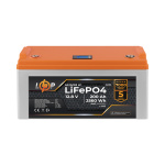 Акумулятор LP LiFePO4 12,8V - 200 Ah (2560Wh) (BMS 100A/50А) пластик LCD