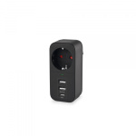 Мережевий адаптер VIDEX ONCORD з/з 1п 2.4A 2USB+USB-C Black - Зображення 2