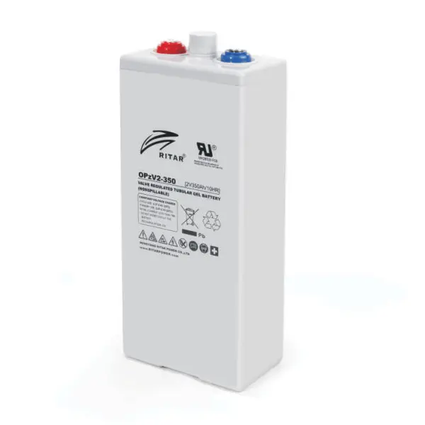 Акумуляторна батарея RITAR OPzV 2-350, Gray Case, 2V 350.0Ah (1200 С)  ( 124 х 206 х 513  ) 29 кг  Q1/36