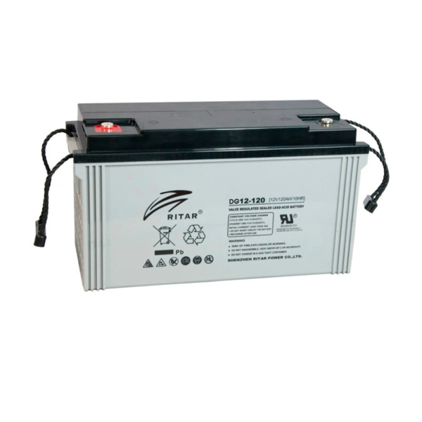 Акумуляторна батарея GEL RITAR DG12-120, Gray Case, 12V 120.0Ah  ( 407 х 177 х 225) Q1/36