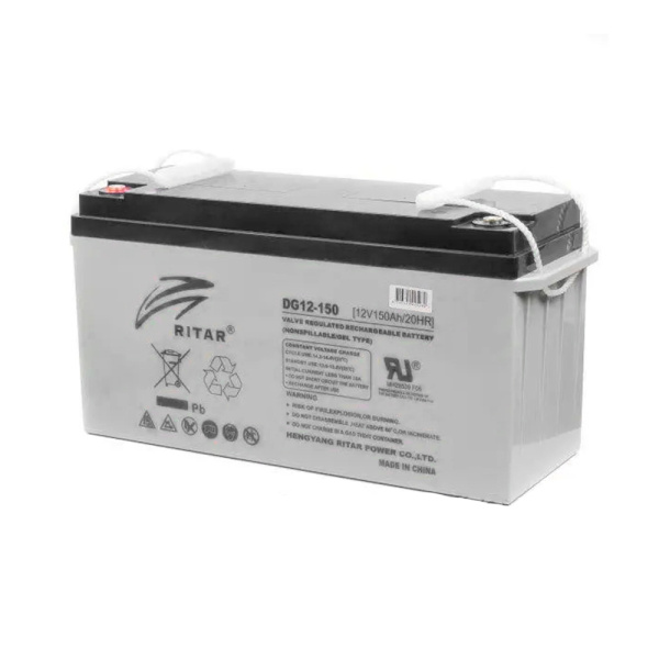 Акумуляторна батарея GEL RITAR DG12-150, Gray Case, 12V 150.0Ah  ( 483 х 170 х 242) Q1/25