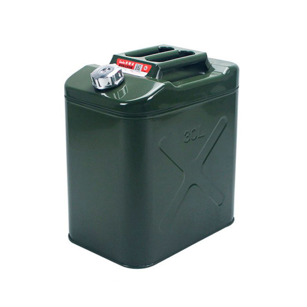 Каністра Merlion YT-HS-FX-30L, металева з клапаном + гнучка лейка, 30л, 355х255х420мм, Зелена