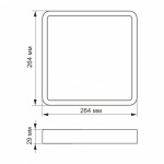 LED Світильник накладний квадрат VIDEX 24W 5000K Black - Зображення 3