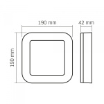 LED світильник ART IP65 квадратний VIDEX 15W 5000K Black - Зображення 5
