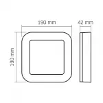 LED світильник ART IP65 квадратний VIDEX 15W 5000K Black - Зображення 5