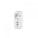 Мережевий адаптер VIDEX ONCORD з/з 1п 2.4A 2USB+USB-C White - Зображення 2