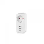 Мережевий адаптер VIDEX ONCORD з/з 1п 2.4A 2USB+USB-C White - Зображення 2