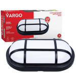 Свiтлодiодний свiтильник VARGO ЖКХ 22W 6500K 2200lm IP54 AC165-265V овал з решіткою Розмір: 250х120Х48мм (V-111850)