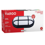 Свiтлодiодний свiтильник VARGO ЖКХ 22W 6500K 2200lm IP54 AC165-265V овал з решіткою Розмір: 250х120Х48мм (V-111850) - Зображення 3