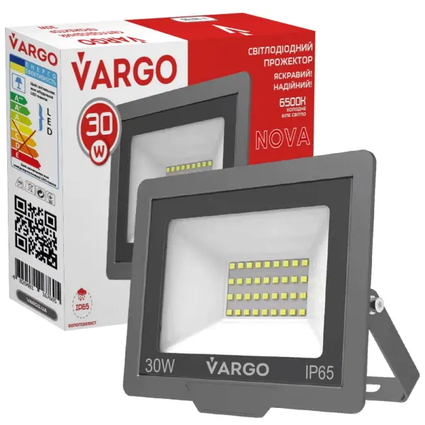Світлодіодний LED прожектор Vargo 30W 220V 2700lm 6500K (V-116760)