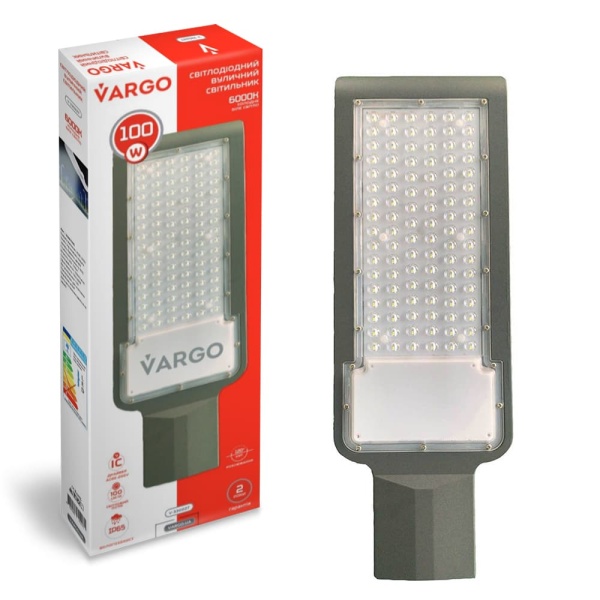 Світлодіодний вуличний світильник Vargo 100W 10000lm 6000K (V-330227)