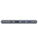 USB Hub Baseus Thunderbolt C Pro Seven-in-one Dual Type-C to USB3.0*2 + HDMI + RJ45 Ethernet + Type-C PD + microSD + SD card Cерый (CAHUB-L0G) - Зображення 4