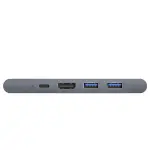 USB Hub Baseus Thunderbolt C Pro Seven-in-one Dual Type-C to USB3.0*2 + HDMI + RJ45 Ethernet + Type-C PD + microSD + SD card Cерый (CAHUB-L0G) - Зображення 4
