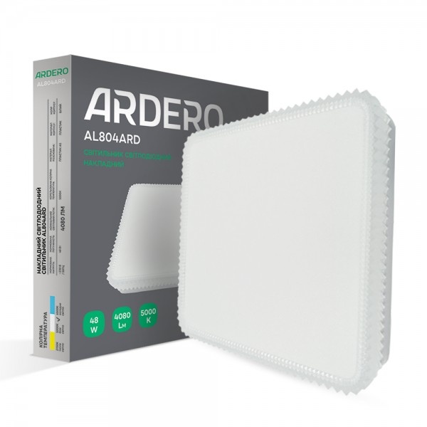 Накладний світлодіодний світильник Ardero AL804ARD 48W квадратний декор
