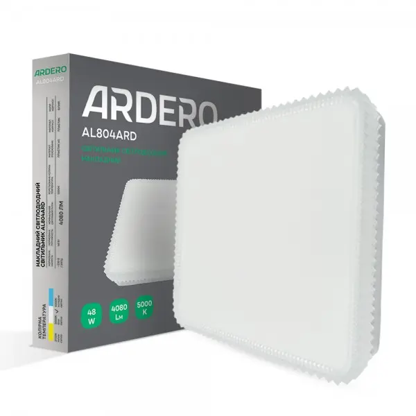 Накладний світлодіодний світильник Ardero AL804ARD 48W квадратний декор