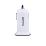 Автомобільний зарядний пристрій Remax Mini USBx2 2.4A/1A White